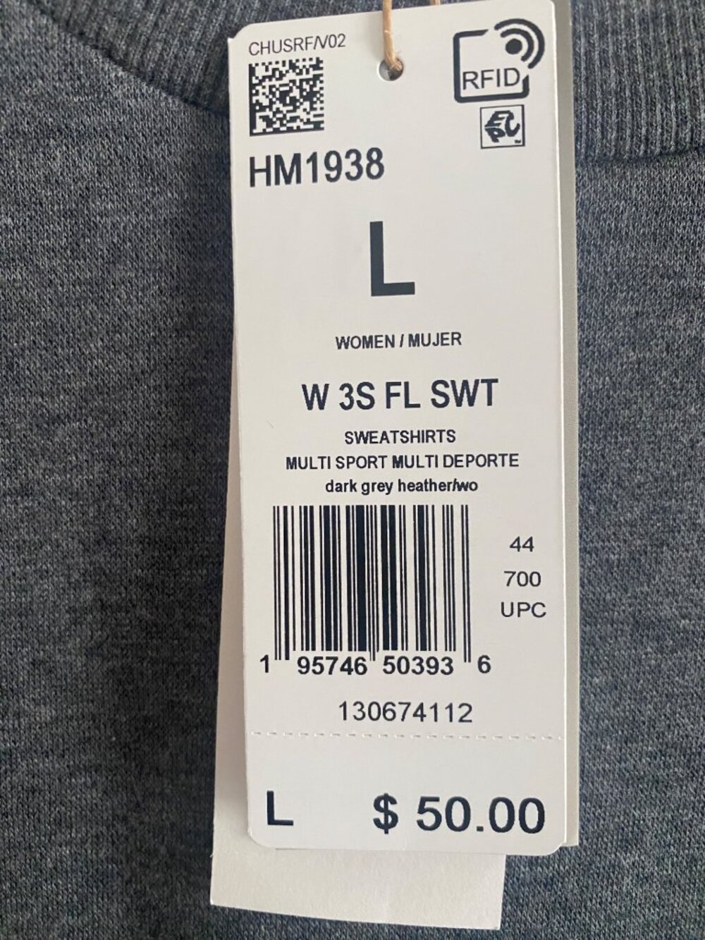 Adidas Women's Grey & Pink Tracksuit Set Size M/L Crewneck Sweatshirt & Joggers - Picture 7 of 8